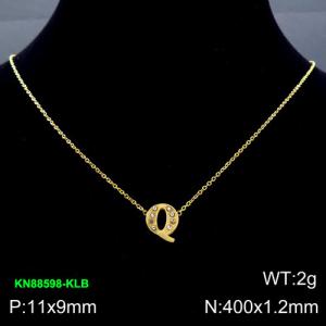 SS Gold-Plating Necklace - KN88598-KLB
