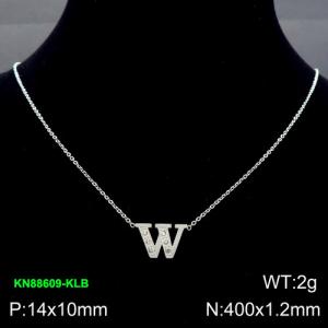 Stainless Steel Necklace - KN88609-KLB
