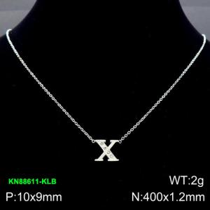 Stainless Steel Necklace - KN88611-KLB