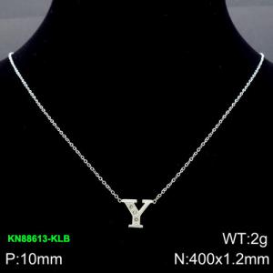 Stainless Steel Necklace - KN88613-KLB