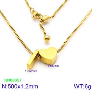 SS Gold-Plating Necklace - KN88657-KFC