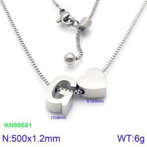 Stainless Steel Necklace - KN88681-KFC