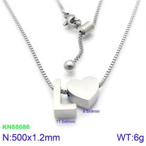 Stainless Steel Necklace - KN88686-KFC