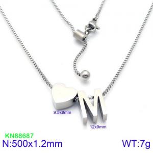Stainless Steel Necklace - KN88687-KFC