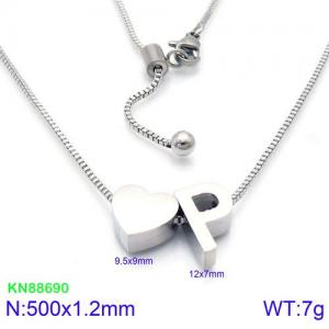 Stainless Steel Necklace - KN88690-KFC