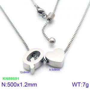 Stainless Steel Necklace - KN88691-KFC