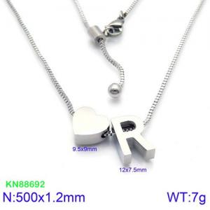 Stainless Steel Necklace - KN88692-KFC