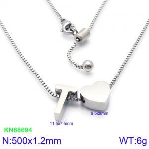 Stainless Steel Necklace - KN88694-KFC