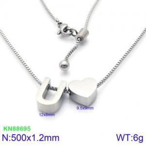 Stainless Steel Necklace - KN88695-KFC