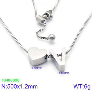 Stainless Steel Necklace - KN88696-KFC