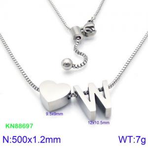 Stainless Steel Necklace - KN88697-KFC