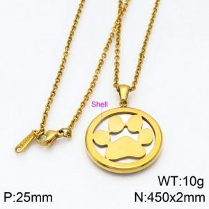 SS Gold-Plating Necklace - KN88793-GC