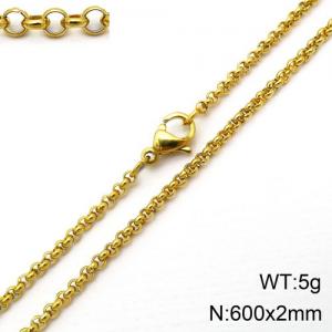 Staineless Steel Small Gold-plating Chain - KN89087-Z