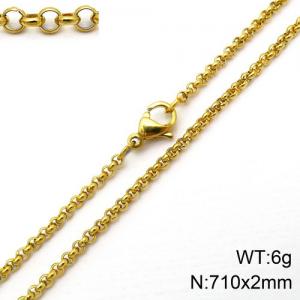 Staineless Steel Small Gold-plating Chain - KN89089-Z