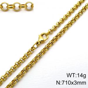Staineless Steel Small Gold-plating Chain - KN89101-Z