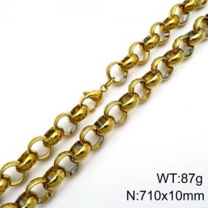 SS Gold-Plating Necklace - KN89113-Z