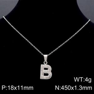 Stainless Steel Stone Necklace - KN89506-K