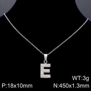 Stainless Steel Stone Necklace - KN89512-K