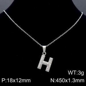 Stainless Steel Stone Necklace - KN89518-K