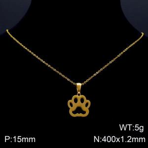 SS Gold-Plating Necklace - KN89598-K