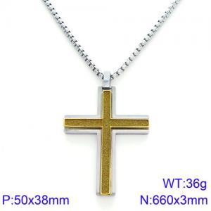 SS Gold-Plating Necklace - KN89755-KPD