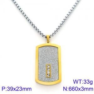 SS Gold-Plating Necklace - KN89764-KPD