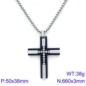 Stainless Steel Black-plating Necklace - KN90100-KPD