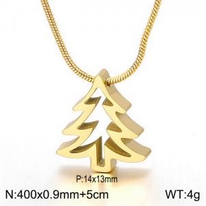 SS Gold-Plating Necklace - KN90144-KFC