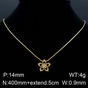 SS Gold-Plating Necklace - KN90145-KFC