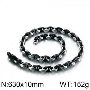 Stainless Steel Black-plating Necklace - KN90223-KFC