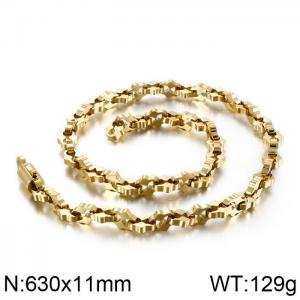 SS Gold-Plating Necklace - KN90263-KFC