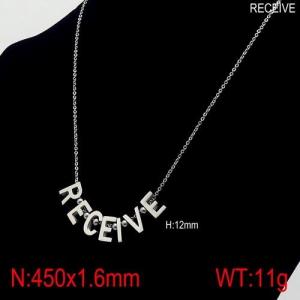 Stainless Steel Necklace - KN90437-Z