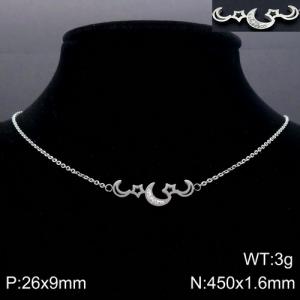 Stainless Steel Stone Necklace - KN91691-KFC