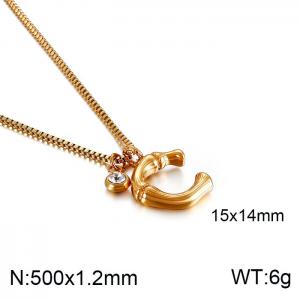 SS Gold-Plating Necklace - KN91784-KFC