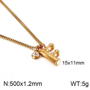 SS Gold-Plating Necklace - KN91787-KFC