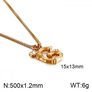 SS Gold-Plating Necklace - KN91788-KFC