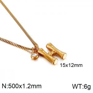 SS Gold-Plating Necklace - KN91789-KFC