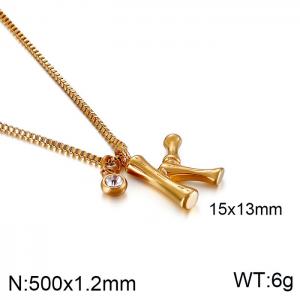 SS Gold-Plating Necklace - KN91792-KFC