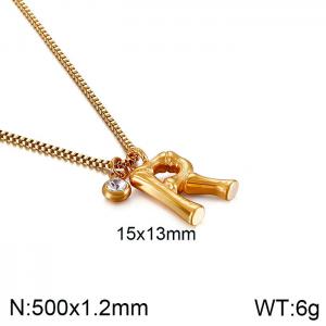 SS Gold-Plating Necklace - KN91799-KFC