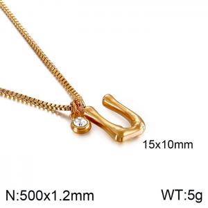 SS Gold-Plating Necklace - KN91802-KFC