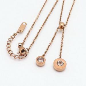 Stainless Steel Stone Necklace - KN92431-PH
