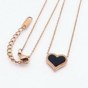 SS Rose Gold-Plating Necklace - KN92454-PH