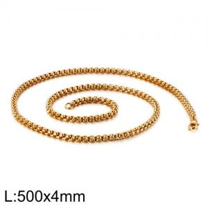 SS Gold-Plating Necklace - KN93400-Z