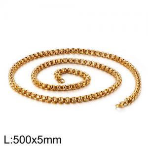 SS Gold-Plating Necklace - KN93401-Z