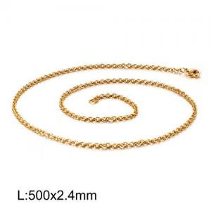 Staineless Steel Small Gold-plating Chain - KN93417-Z