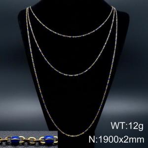 SS Gold-Plating Necklace - KN93574-Z