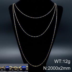 SS Gold-Plating Necklace - KN93575-Z