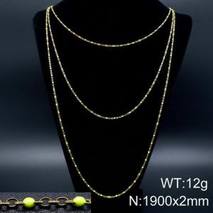 SS Gold-Plating Necklace - KN93586-Z