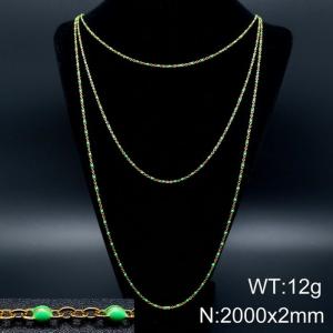 SS Gold-Plating Necklace - KN93593-Z