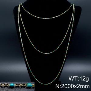 SS Gold-Plating Necklace - KN93599-Z
